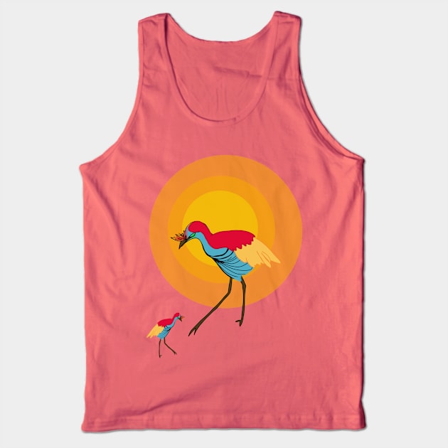 Sunrise Two Birds Tank Top by DebutPages 